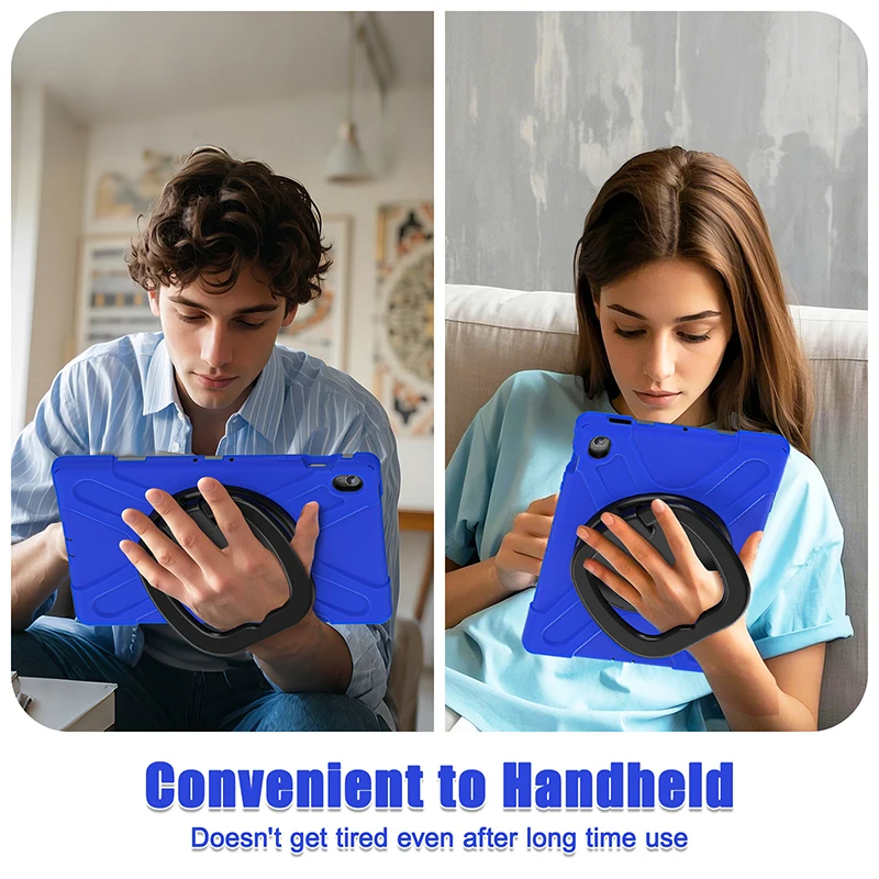 حافظة لهاتف سامسونج جالاكسي تاب S10 FE بلس 13.1 بوصة X620 X626B حافظة تابلت مسنده حزام الكتف 360 دوران الغطاء الواقي