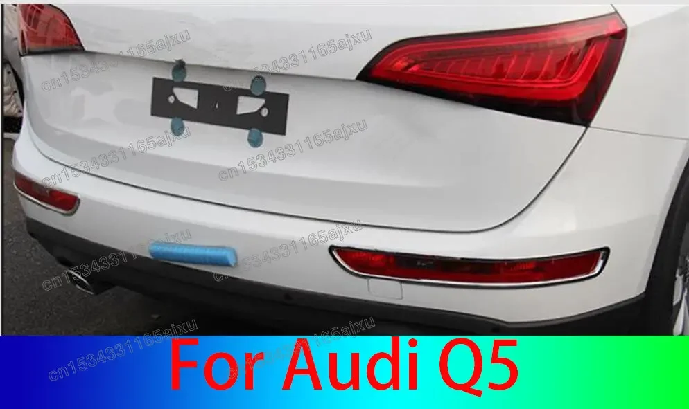 For Audi Q5 2009 2010 2011 2012 2013 2014 ABS Chrome Rear Foglight Cover Trim Tail Fog Light Lamp Frames Decoration