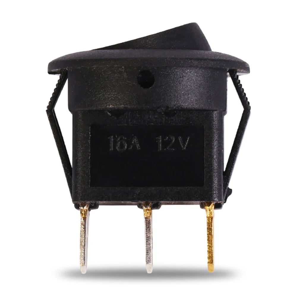 24V 12V SPST Switch LED Dot Light Car Boat Round Waterproof Rocker Switch ON OFF 2 Position 3 Pins SPST Toggle Switch