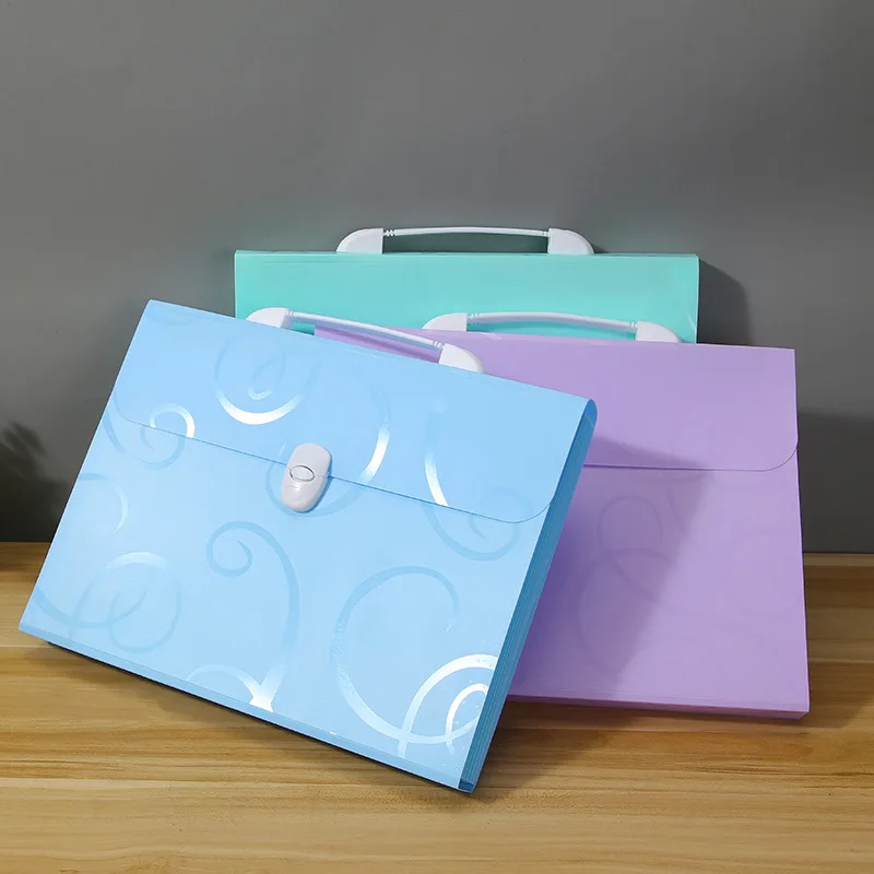 A4 Multi-layer Folder Organ Bag Portable File Bag Test Paper Clip Insert Book Clip Pregnancy Check Information Book Storage Bag