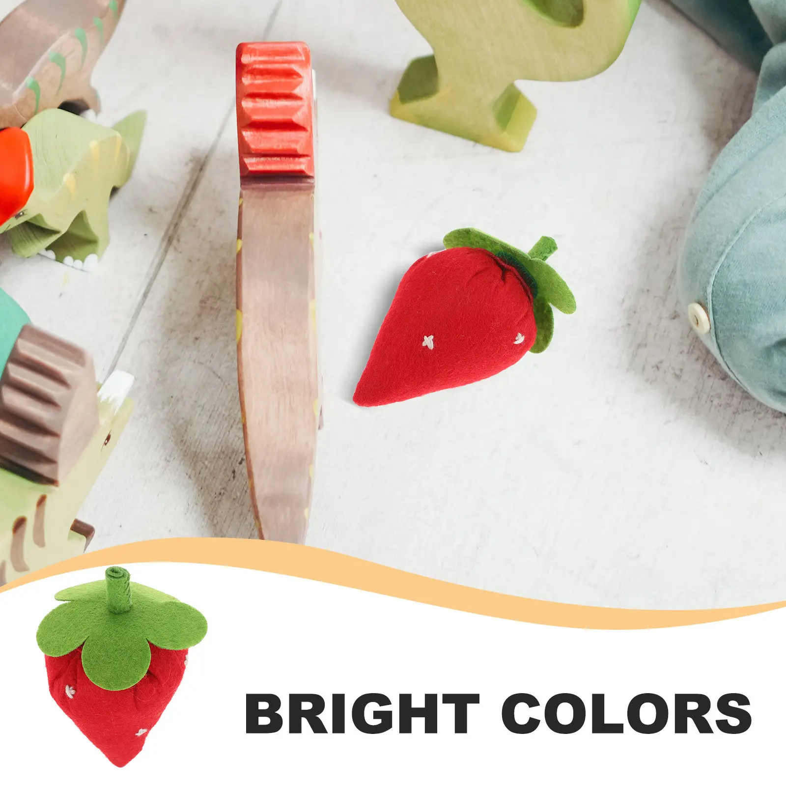 Detachable Felt Strawberry Decoration Lifelike Artificial Fruit for Strawberry Centerpieces Kitchen Decor Bedroom Table Party