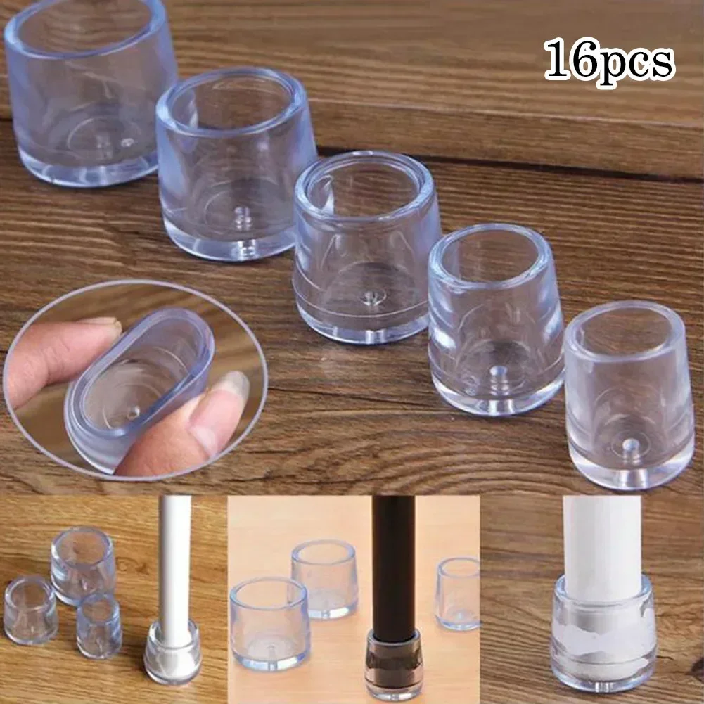 16 Chair Leg Cap Rubber Foot Protector Cushion Furniture Table Cover 16mm/19mm/25mm/30mm PVC Anti-noise Covers image 6