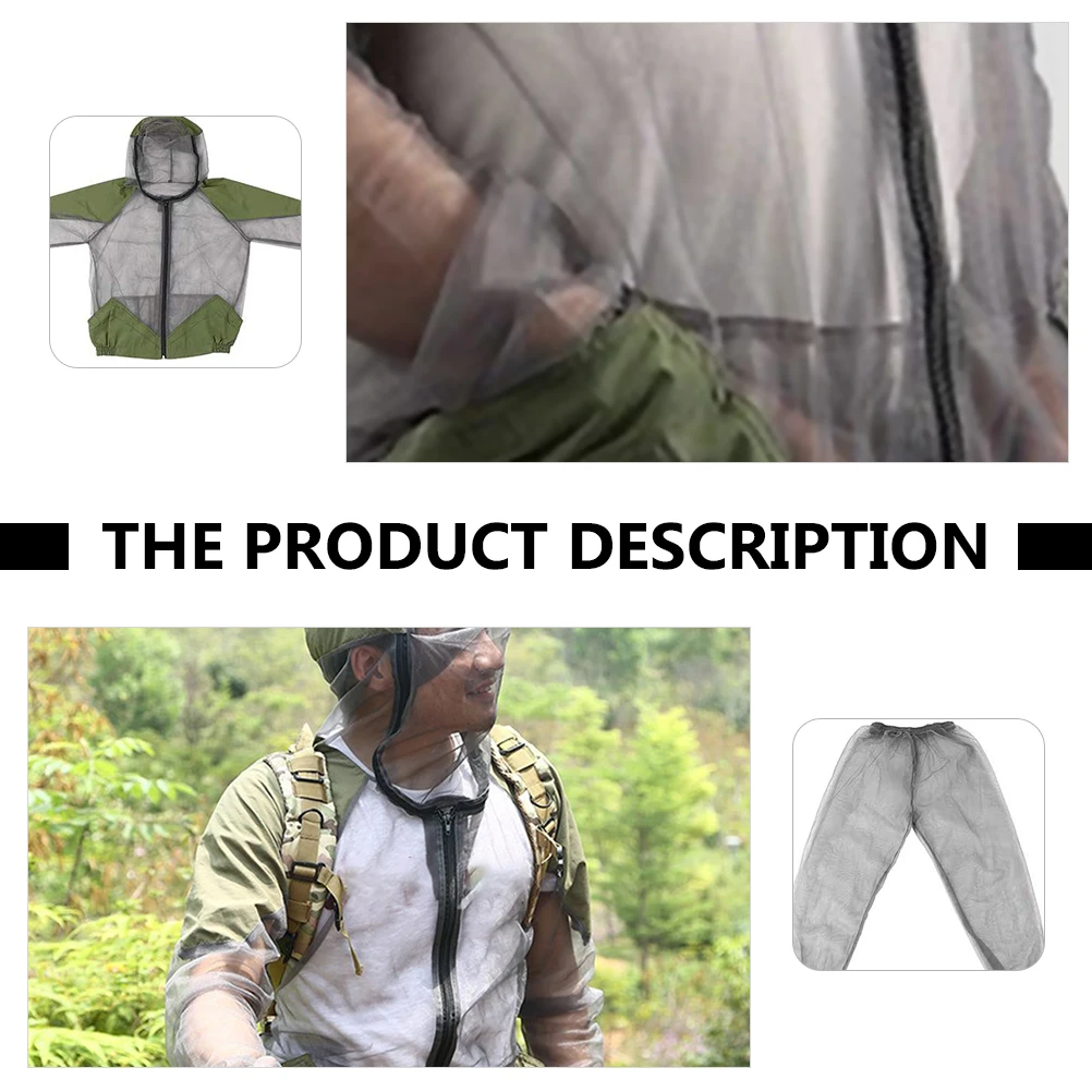 

Mosquito-proof Clothing Set Suit Gloves Hooded Camping Clothes Insect-repellent Gardening Supplies Lightweight Durable Premium