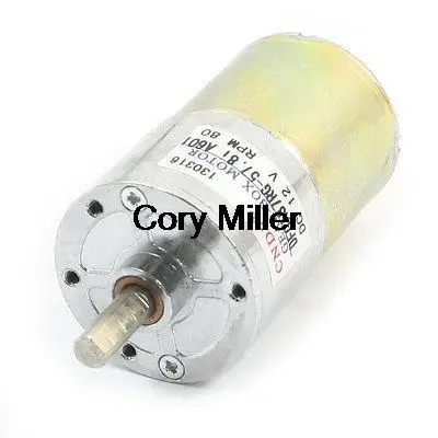 DIY Assmebly DC 12V 80RPM Rotated Speed Powerful Gearbox Geared Motor