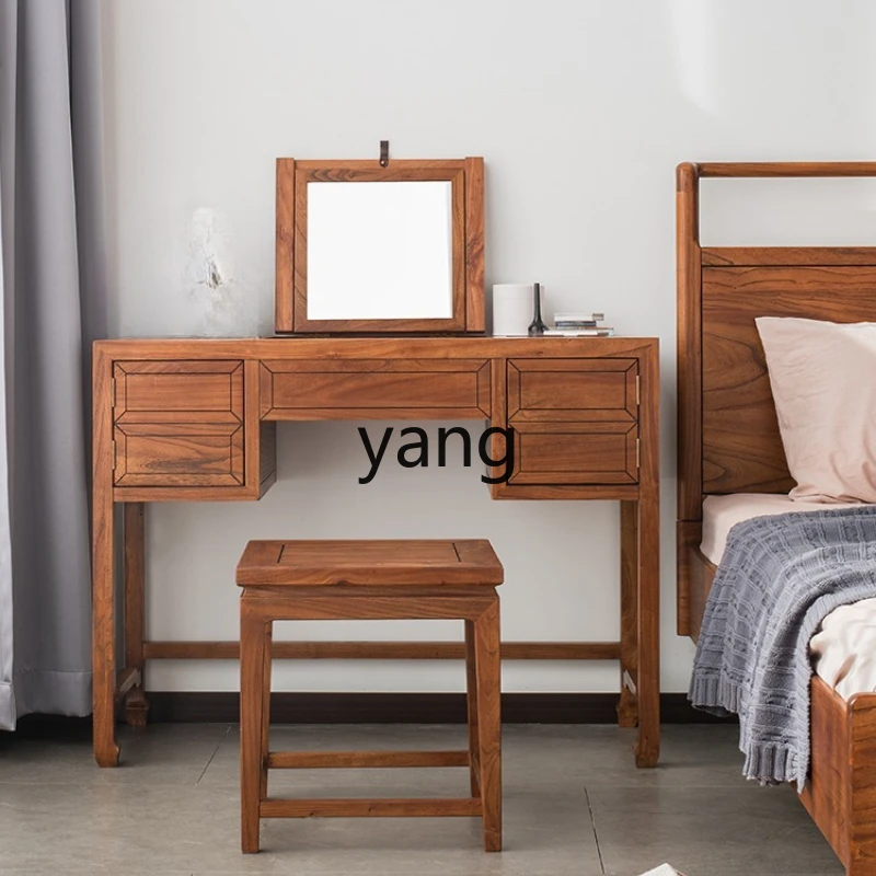 

yhm New Chinese Style Dressing Table Full Solid Wood Small Apartment Table