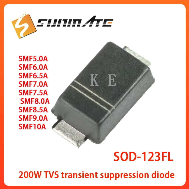 50PCS SMF5.0A SMF6.0A SMF6.5A SMF7.0A SMF7.5A SMF8.0A SMF8.5A SMF9.0A  SMF10A SOD-123FL TVS transient suppression diode
