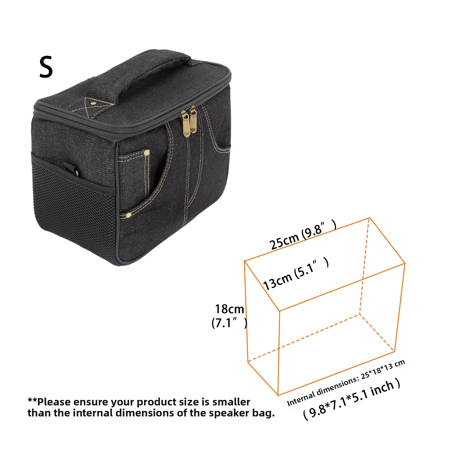 Portable Shoulder Case for Electric Guitar Audio Equipment Canvas Cotton Fabric Multiple Pockets for Accessories