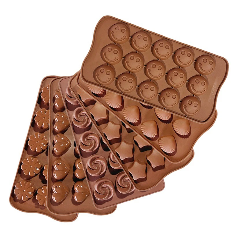 5-8PCS/set Silicone Chocolate Molds, Non-Stick Candy Molds for Making Bite Size Chocolates, Candies, Truffles, Gummies, Jelly
