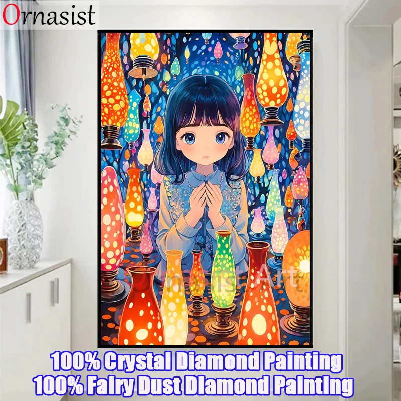 

5D DIY сказочная пыль алмазная живопись бутылка девушка Алмазная вышивка персонаж мультфильма кристалл вышивка крестиком искусство Настенный декор подарок