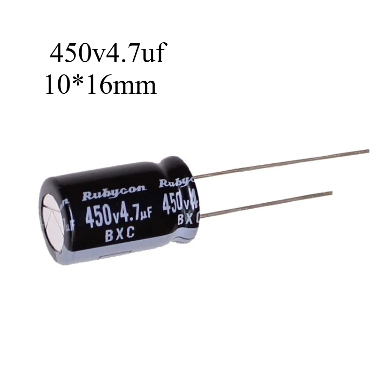 4.7UF450V aluminum electrolytic capacitor 450v4.7uf 10 * 16 Japanese Rubycon BXC high-frequency long-life