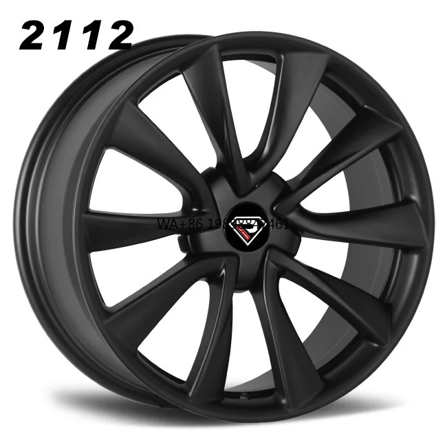 

REP 2112 20 Inch 20x9.5 Staggered Multi Spokes 5x114.3 Satin Black Passenger Car Aluminum Alloy Wheels for tesla Model 3
