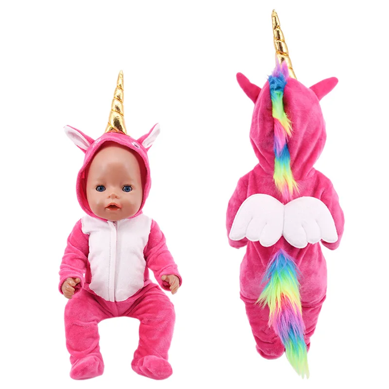 Handmade Casual Coat Jacket One-piece Pajama For 18Inch American Doll Clothes Girl's Gift 43 cm Baby Reborn Doll Our Generation