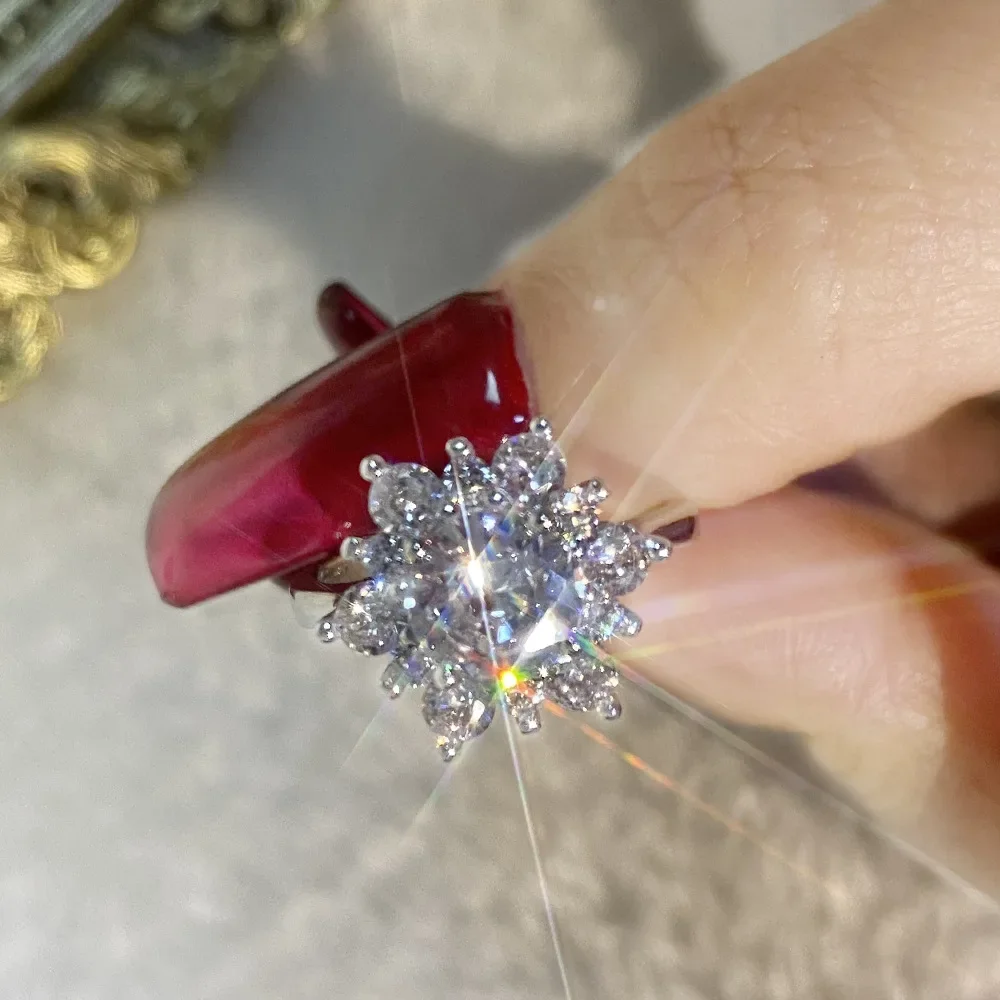 MDLFES مويسان الماس نمط فاخر سنغافورة المتخصصة فو مويسان كريستال وزهرة الزركونيا