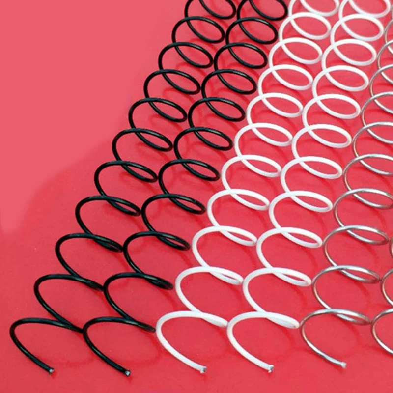 20pcs/Lot Metal 10-25mm 34 Hole Loose-leaf Notebook Binding Clip Single Spiral Coil 3:1 Wire Binder Punch Ring Office Supply