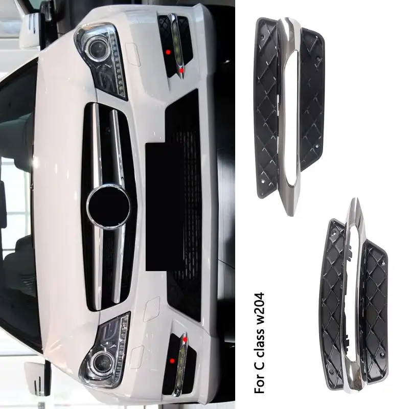 Front DRL Fog Lamp Cover Chrome Trim Lower Grille For Mercedes Benz C Class W204 A2048851353 A2048851453 A 2048852974 2049068900