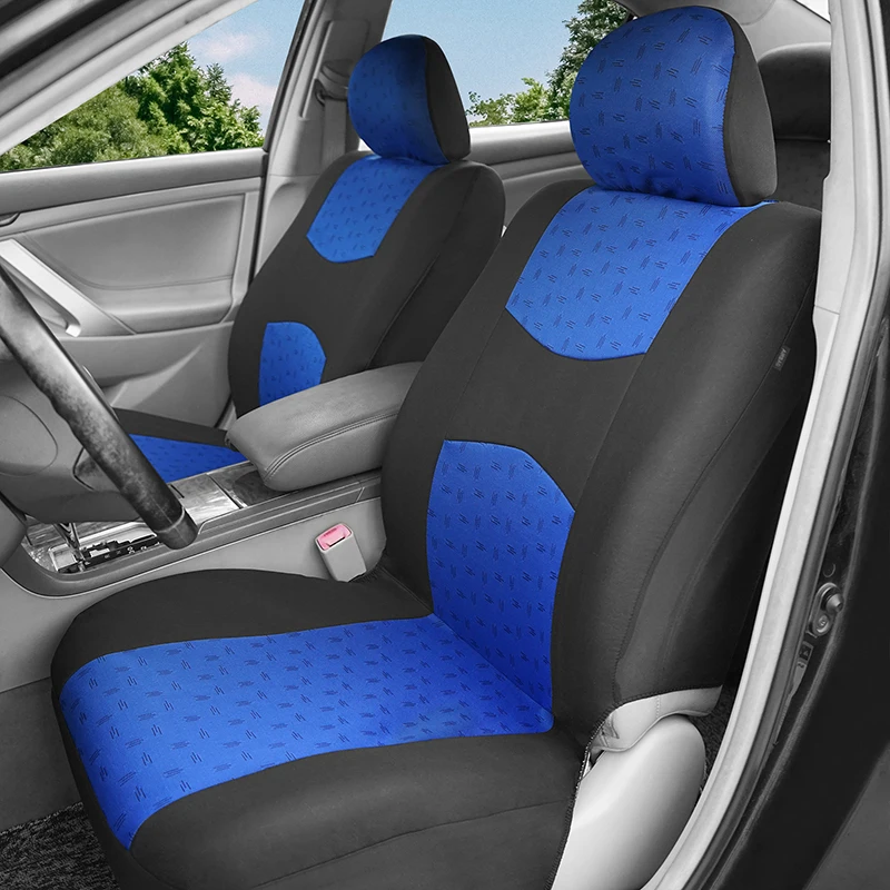 Stylish Jacquard Cloth Car Seat Cover Set Universal Fit Auto Seat Protection Automobile Interior Decoration Car Styling Supplies