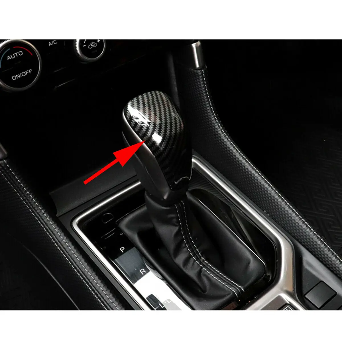 Carbon Fiber Gear Shift Knob Cover Trim For Subaru XV Crosstrek 2018 2019 2020 2021 2022 Decoration Accessories