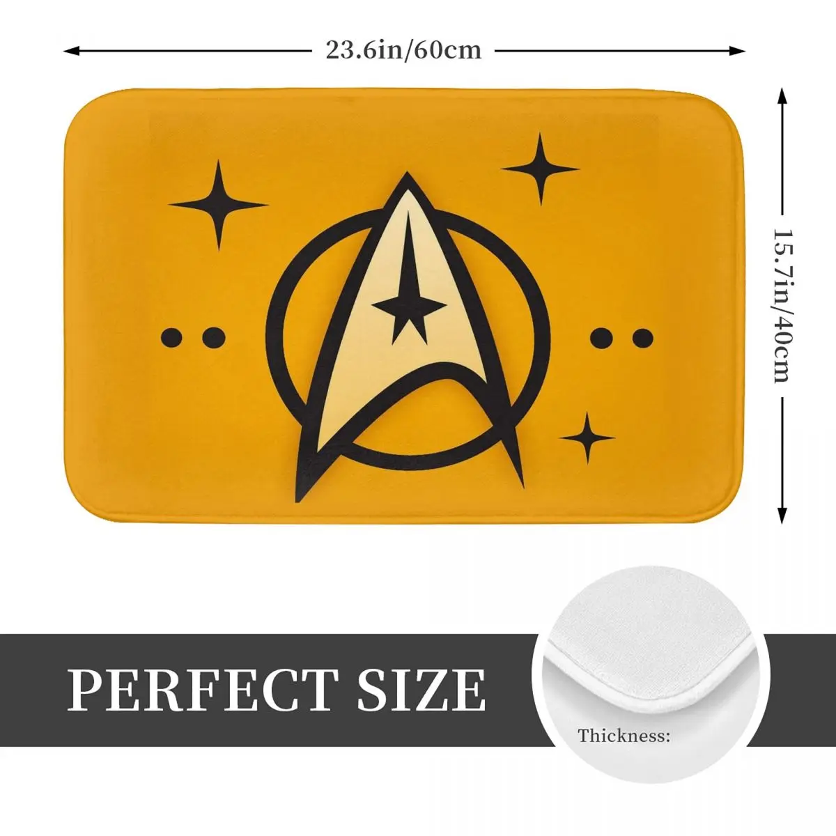 Star Treks Science Fiction TV Series Non-slip Doormat Floor Mat Durable Carpet Rug for Kitchen Entrance Home Bedroom Footpad Mat
