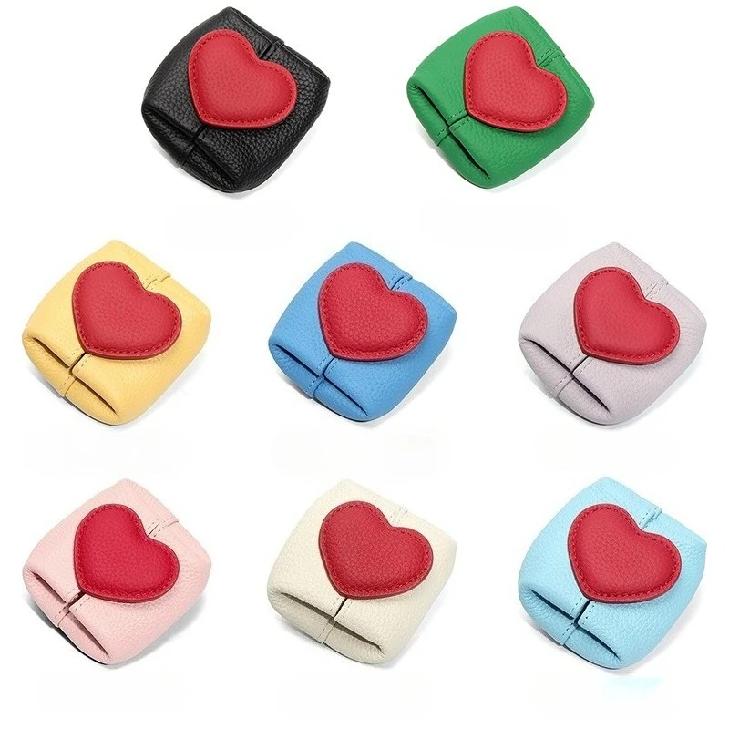 

Кожаный кошелек для мелочи премиум-класса — компактный мини-кошелек для женщин из натуральной кожи, легкий, с цветными вставками