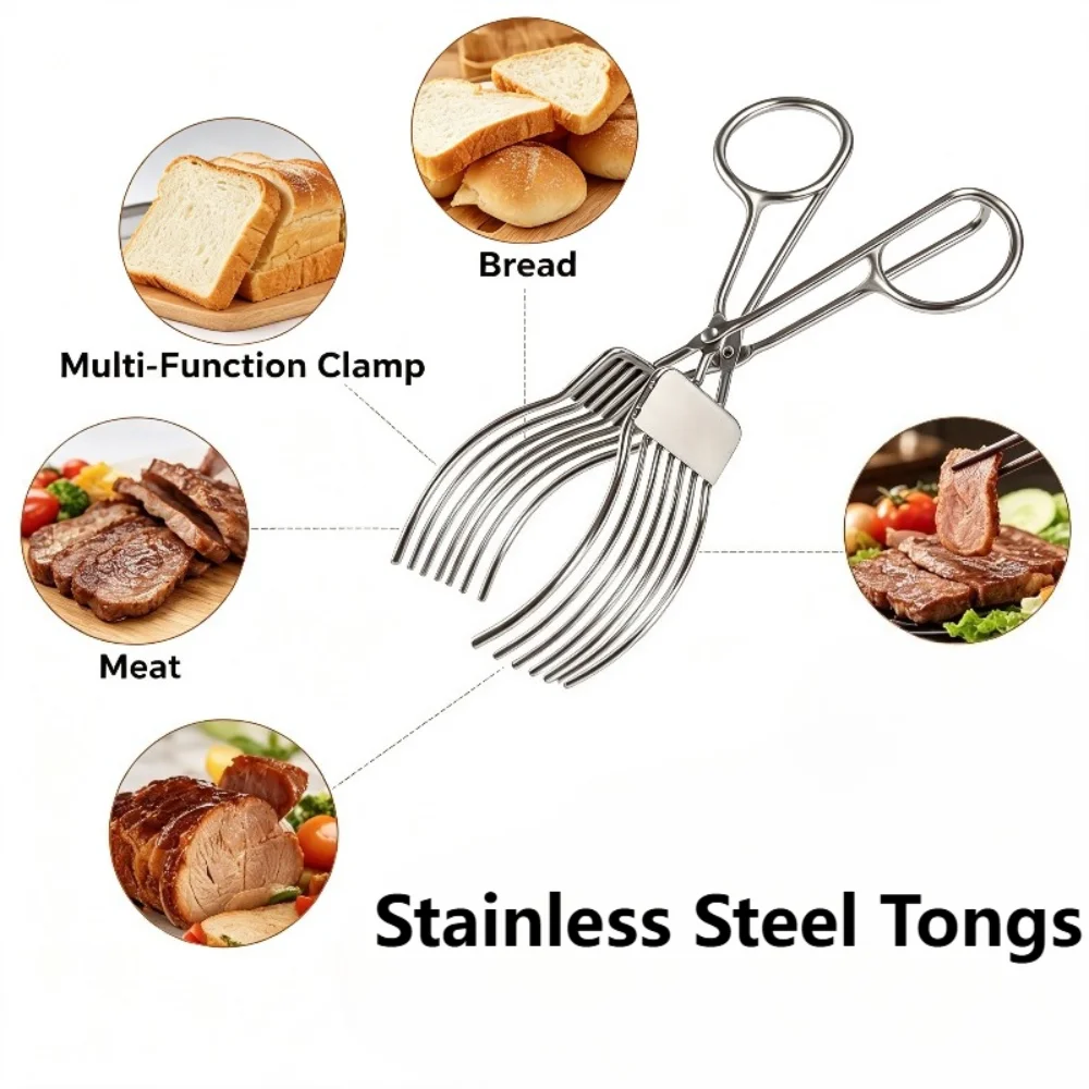 1個入りステンレス製BBQミートトング、頑丈で人間工学に基づ - Camping Cooking Meat のレビューと価格