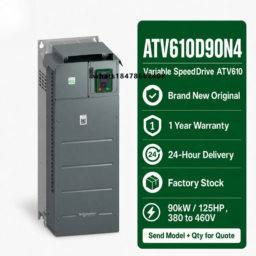 ATV610D90N4 VFD Inverter 90kW 125HP 380-460V 3 Phase Pump Fan HVAC Compressor Drive Industrial Frequency Converter