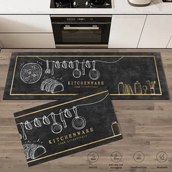 Kitchen Floor Mat Crystal velvet Pad Super Absorbent Bath Pad Anti-Slip Carpet Kitchen Mats Wash Long Strip Carpet