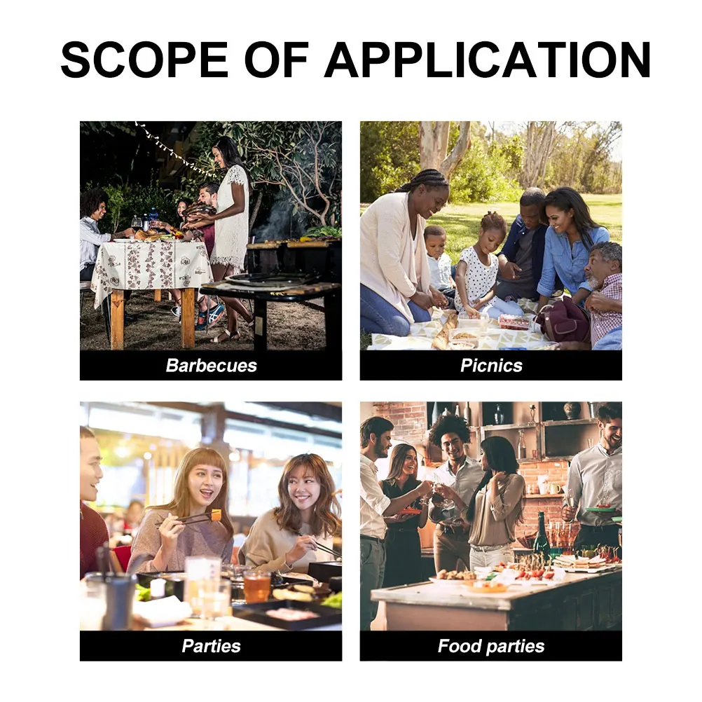 

7Pcs Stainless Steel Round Plate Smooth Surface Easy Clean for Snack Dish Dinner Plate Barbecue Camping Picnic Metal Food Tray