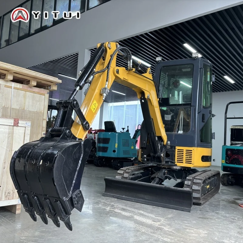 3,5 тонны мини-экскаватор дизельный гусеничный гидравлический микроэкскаватор CE EPA для строительства сада с ковшом по индивидуальному заказу 2025
