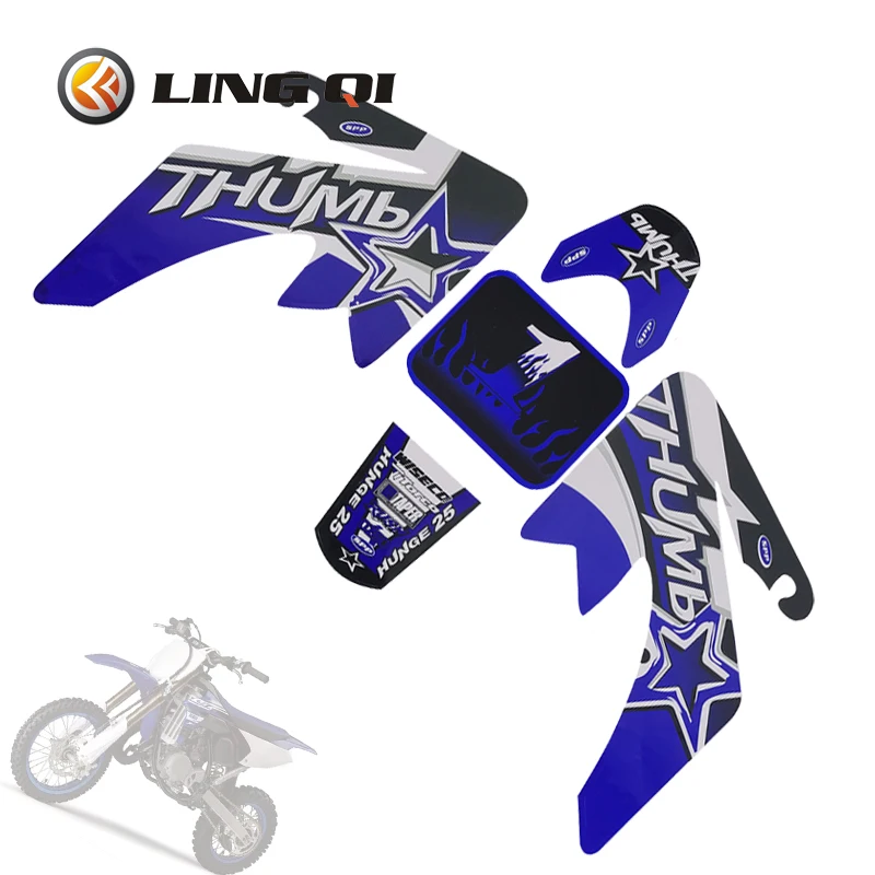 LINGQI RACING Applique adesivi per auto sono adatti per CRF50 Small Eagle moto colore brillante molti stili possono essere abbinati liberamente