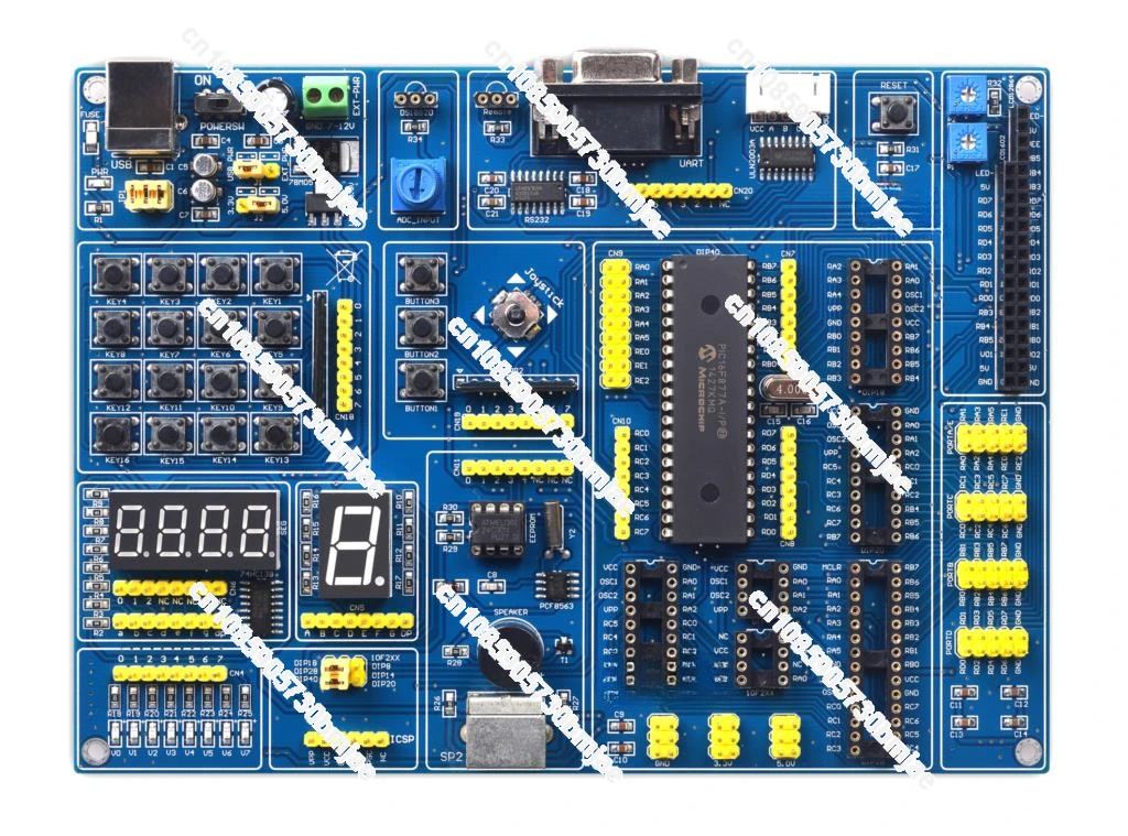 Microcontroller Learning Development Board  with PIC16F887 Microcontroller with Routines supports 8/14/18/20/28/40 pin