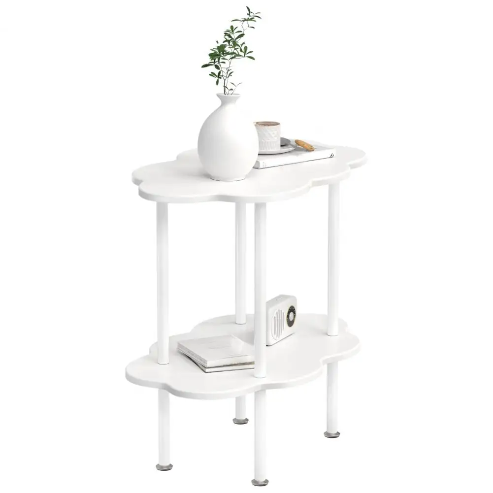 Sofa Coffee Table, Modern Style End Table, Living Room Center Minimalist Display Coffee Table with 2-Tier