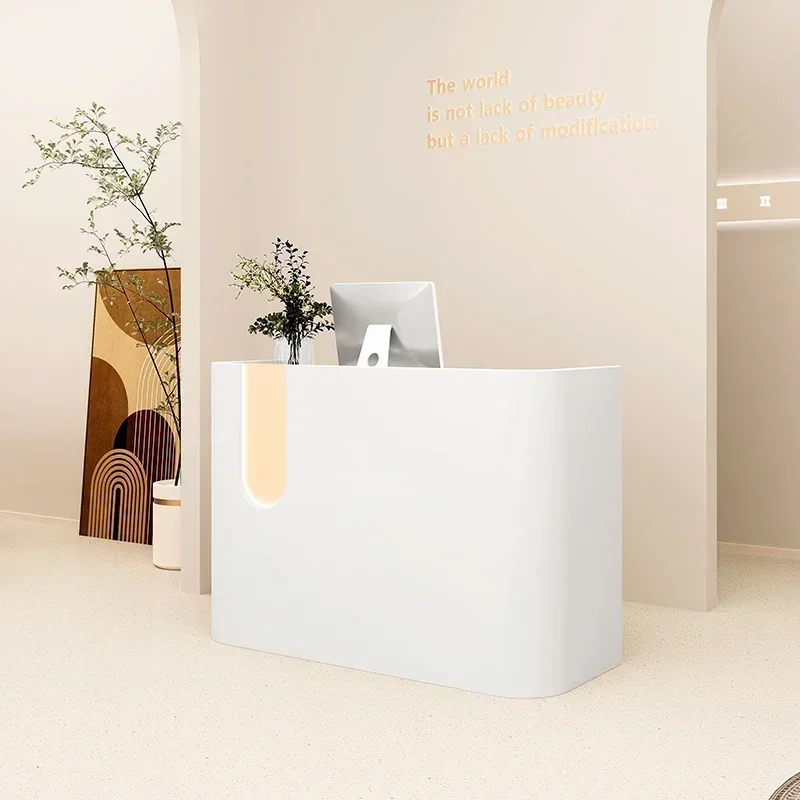 

Luxury Furniture Cashier Desk Party Reception Tables Checkout Counter Professional Aesthetic Cosmetics Lectern Pulpito Front