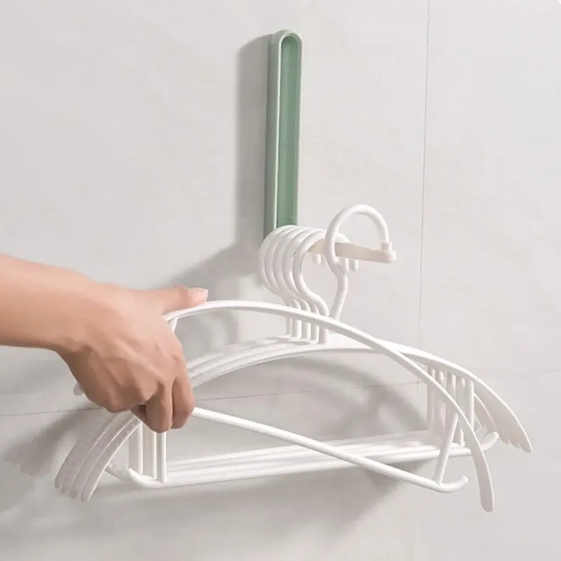 A Non Punching Clothes Hanger Storage Tool Balcony Foldable Clothes Clip Storage Rack Dormitory Hanging Household Portable Gift