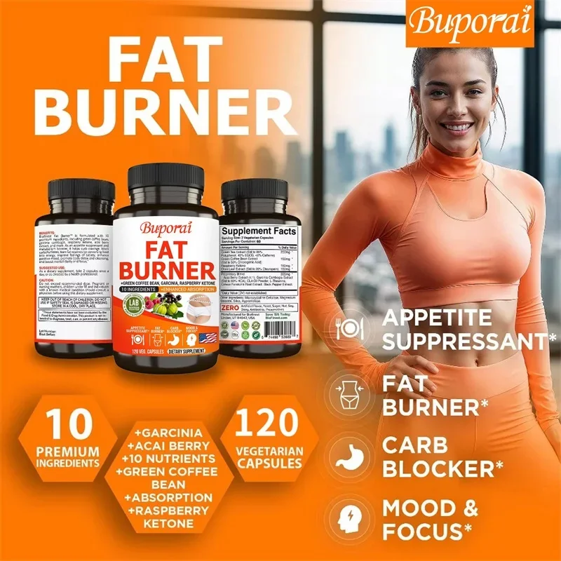 Fat Burner Capsules - Healthy Weight Management, Weight Loss, Boost Metabolism, Suppress Appetite Diet - view 3