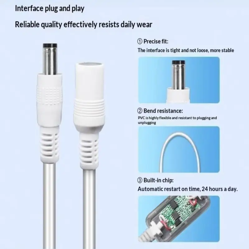 1Pc Timing 24H Automatic Power Off Reset Line DC 5V-15V 5.5x2.1mm Rout-er Rebooter WiFi Reset Router Timing Restart Module