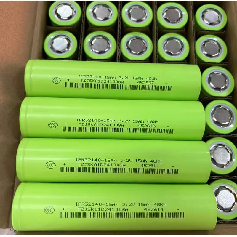 1-6pcs 100% New 32140 3.2V 15Ah LiFePo4 Battery for EV E-Tricycle Ebike Emotorcycle Battery Pack Scooter Outdoor Power Suppl