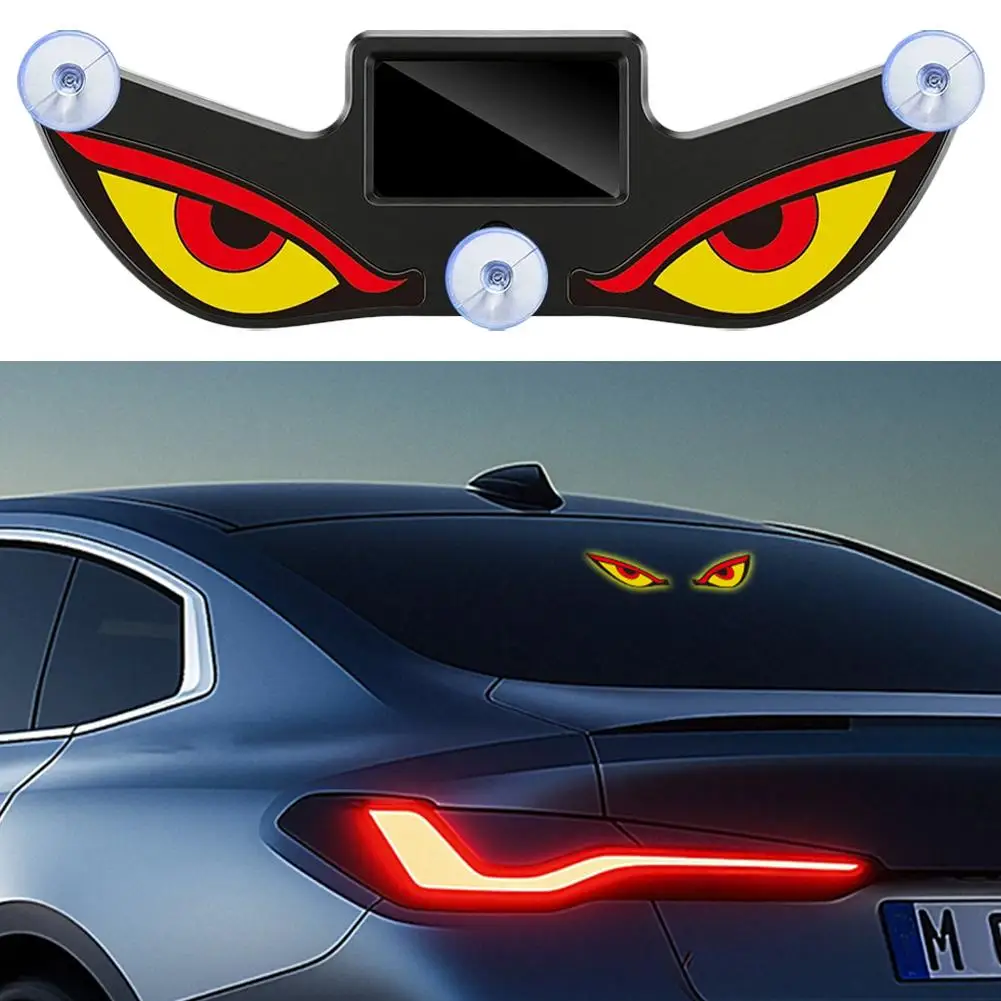 Solar Powered Car Neon Light Wireless Cool DEMON EYE Led Ambient Light Suction Cup USB Rechargeable Atmosphere Breathing Lamp