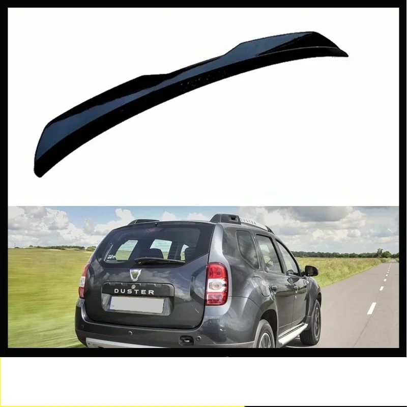 Rear Roof Lip Spoiler For Dacia Duster 2009-2018 Roof Spoiler Gloss Black Accessories Body Kit Factory Style Car Rear Wing