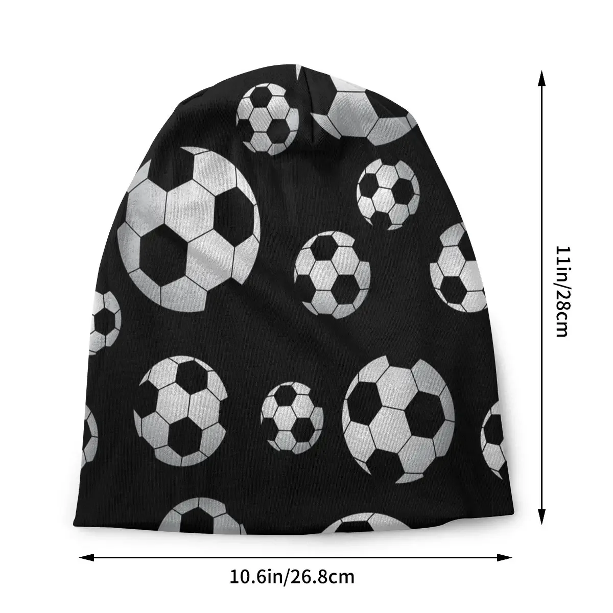 Soccer Pattern Skullies Beanies Football Balls Sports Hat Fashion Outdoor Men Women Caps Winter Warm Dual-use Bonnet Knit Hat