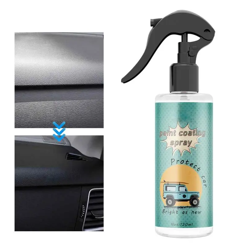 

Trim Coating Spray For Cars 120ml Trim Shine Protectant Car Interior Restorer User Friendly Coating Solution Long Lasting Auto