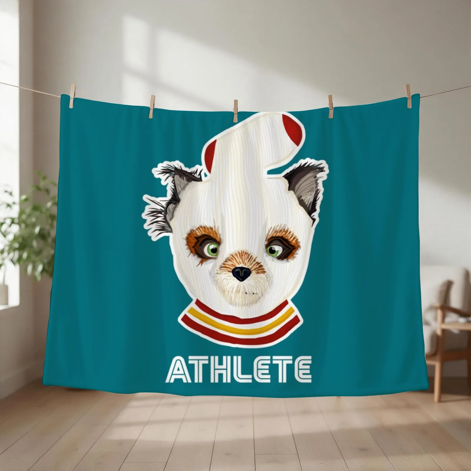 Fantastic Mr Fox - Ash - Athlete Throw Blanket couch cozy soft plush fuzzy picnic outdoor blanket