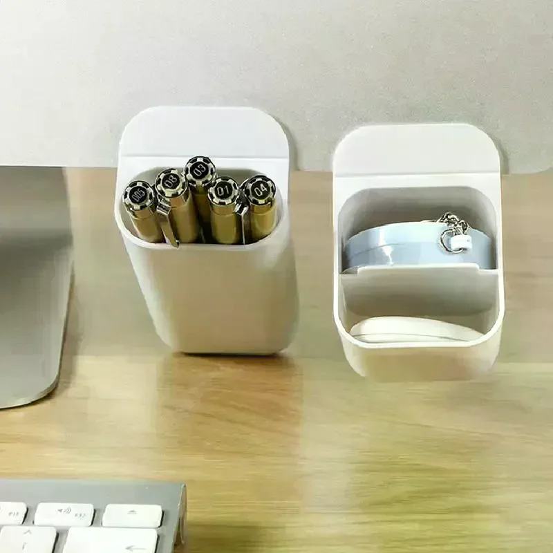 Desktop Storage Pen Holder Multifunctional Office Simple Storage Box Desktop Computer Can Stick Small Object Storage Tube