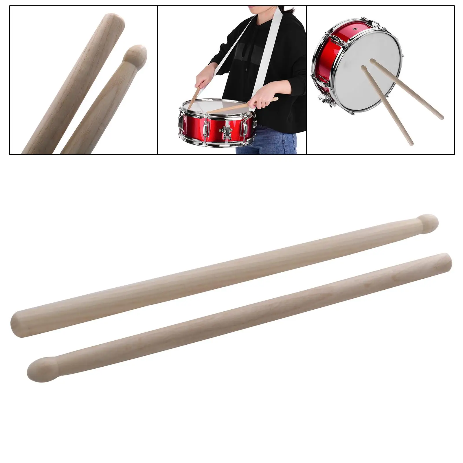 Wooden Drum Sticks Multipurpose Drumsticks Musical Instrument Accessories for Waist Drums Beginners Student Children Toddler
