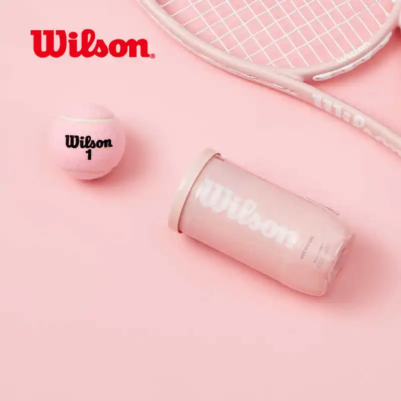 Wilson Professioneller Tennis-Trainingsball für Anfänger, hohe Elastizität, für Indoor-Sportarten, wettbewerbsfähige Bälle, Zubehör, Rosa