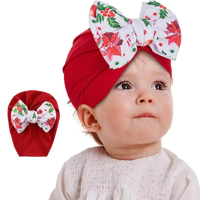 Baby Turban Baby Bow Hat Head Wrap Soft Beanie Baby Head Wrap Cute Bowknot Beanie Turban Hats Baby Hat With Bow