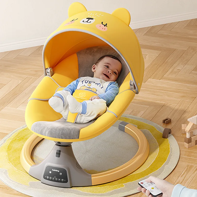 Baby Rocking Chair, Baby Resting Sleeping Electric Cradle, Backrest Adjustment Rocking Chair,Multifunctional Baby Sleeping Chair