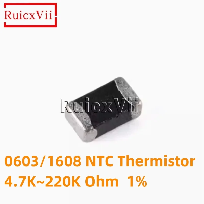 

500 шт./лот 0603 NTC SMD термистор 1% 1608 4,7 K 10K 22K 33K 47K 68K 100K 220K Ом терморезистор