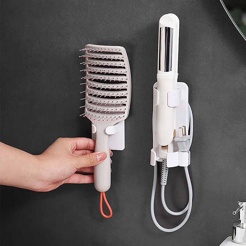 Hair Curler Straighteners Holder Curling Bracket Wall Mounted Hair Dryer Organizer For Bathroom Home Accessories