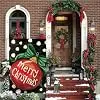 AVOIN colorlife Ornament Red Bauble Merry Christmas Garden Flag 12x18 Inch jjp