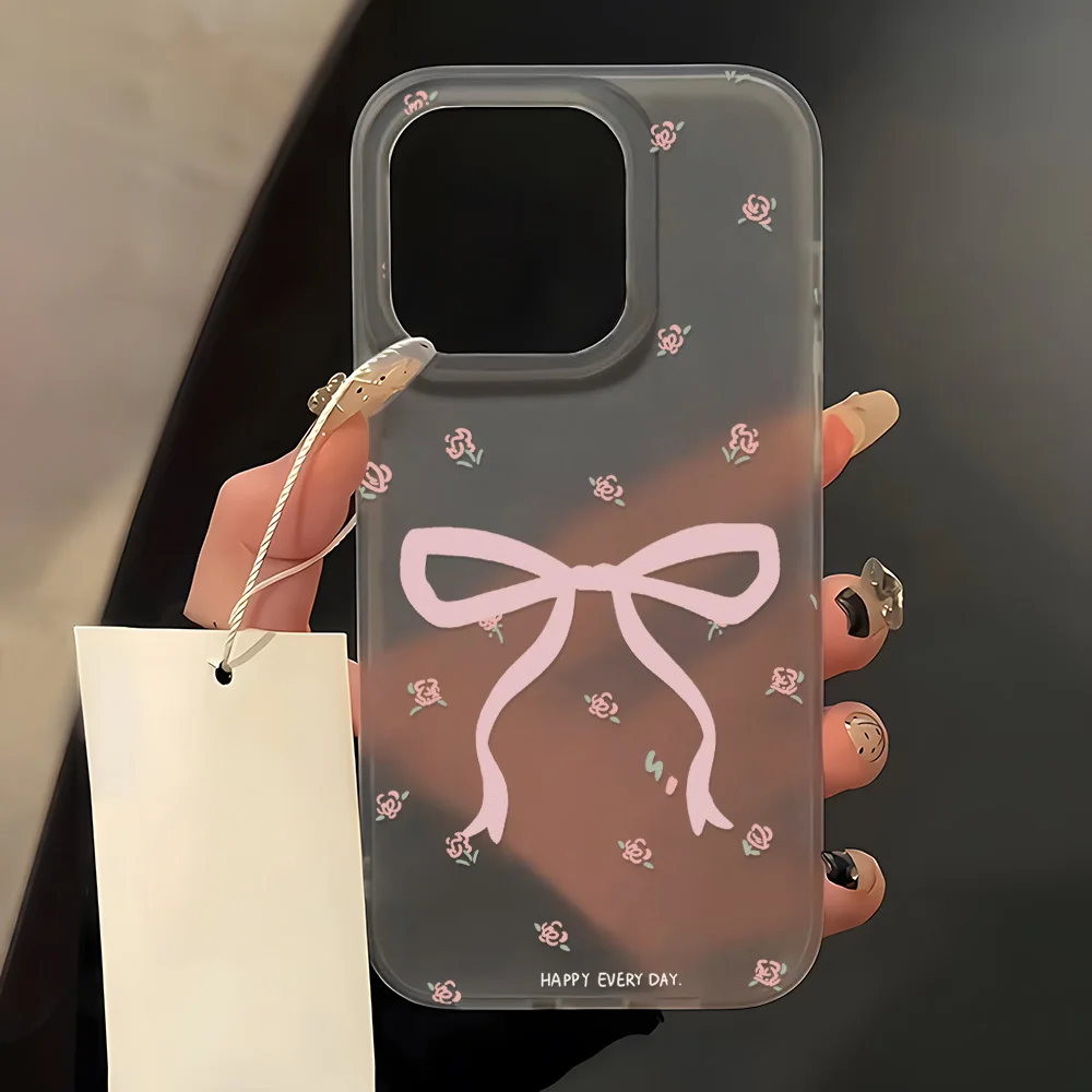 Rose Flower Phone Case For iPhone 14 Case iPhone 16 15 11 13 12 17 Pro Max Air 13 12 Mini Soft Matte Shockproof Clear Back Cover